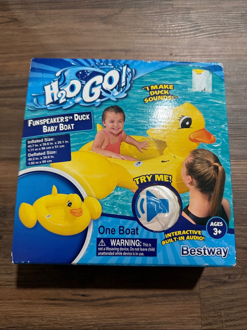 NIB H2OGo! Yellow Duck Baby Boat with Fun Speakers